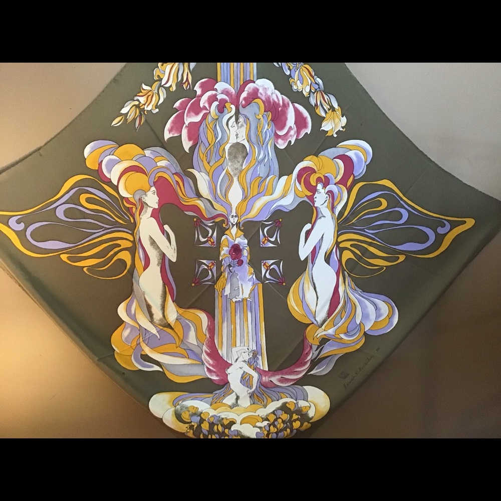 Heinrich R Hrdlicka Vintage silk scarf